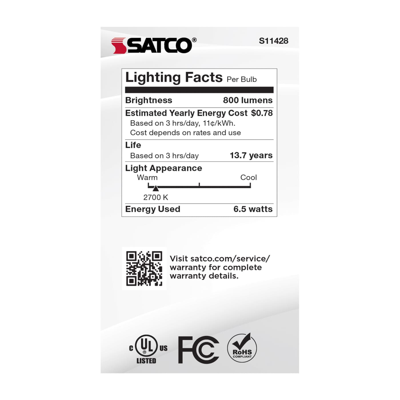 6.5A19/DUSK/DAWN/CL/27K - S11428