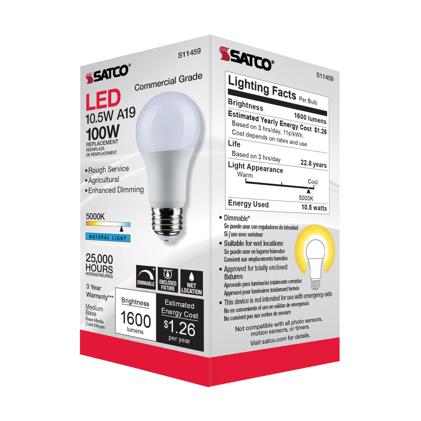 10.5A19/LED/850/AGRI/120V/D - S11459