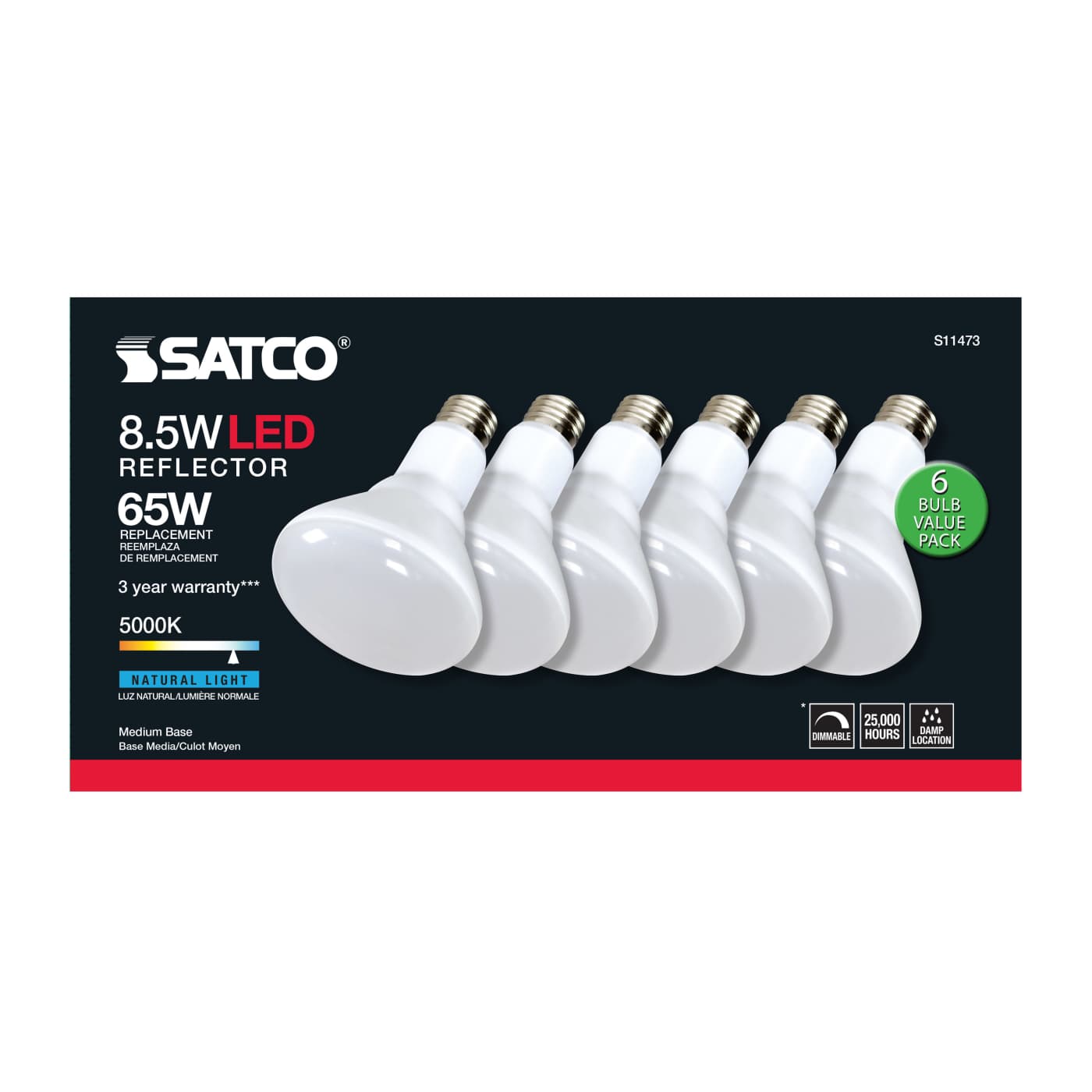 8.5BR30/LED/850/120V/6PK - S11473