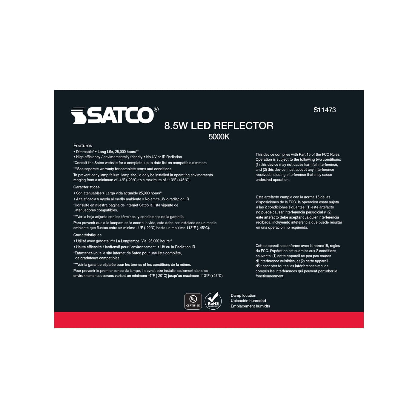 8.5BR30/LED/850/120V/6PK - S11473