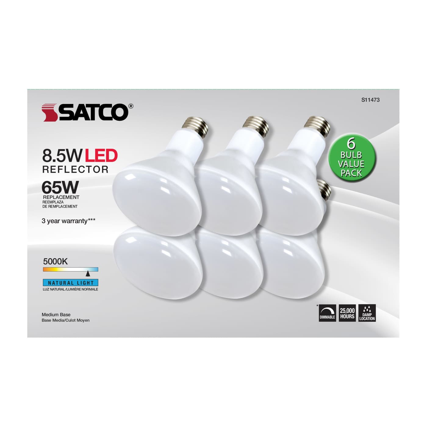 8.5BR30/LED/850/120V/6PK - S11473