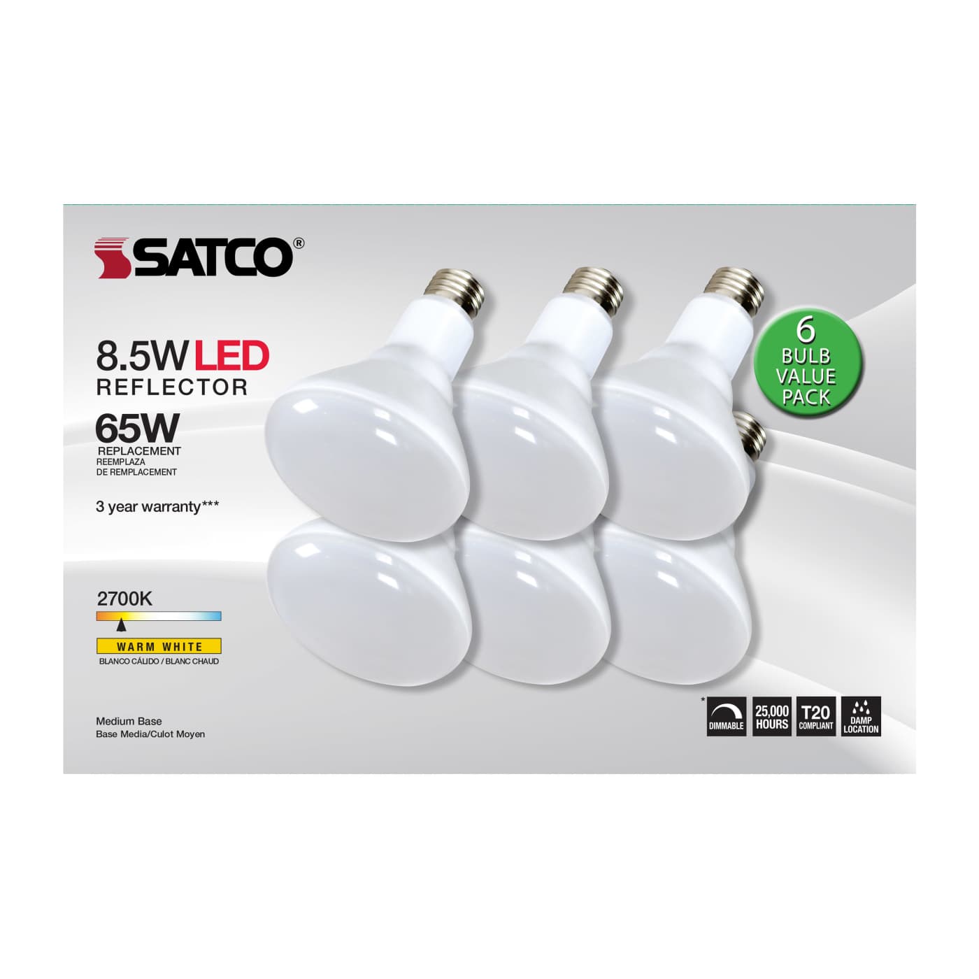 8.5BR30/LED/927/120V/6PK - S11474