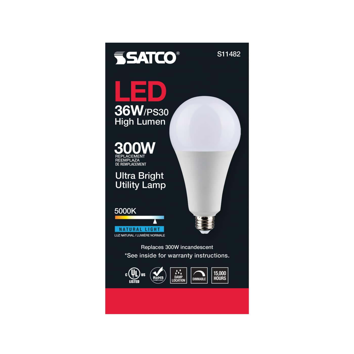 36PS30/LED/850/120V/DIM/E26 - S11482