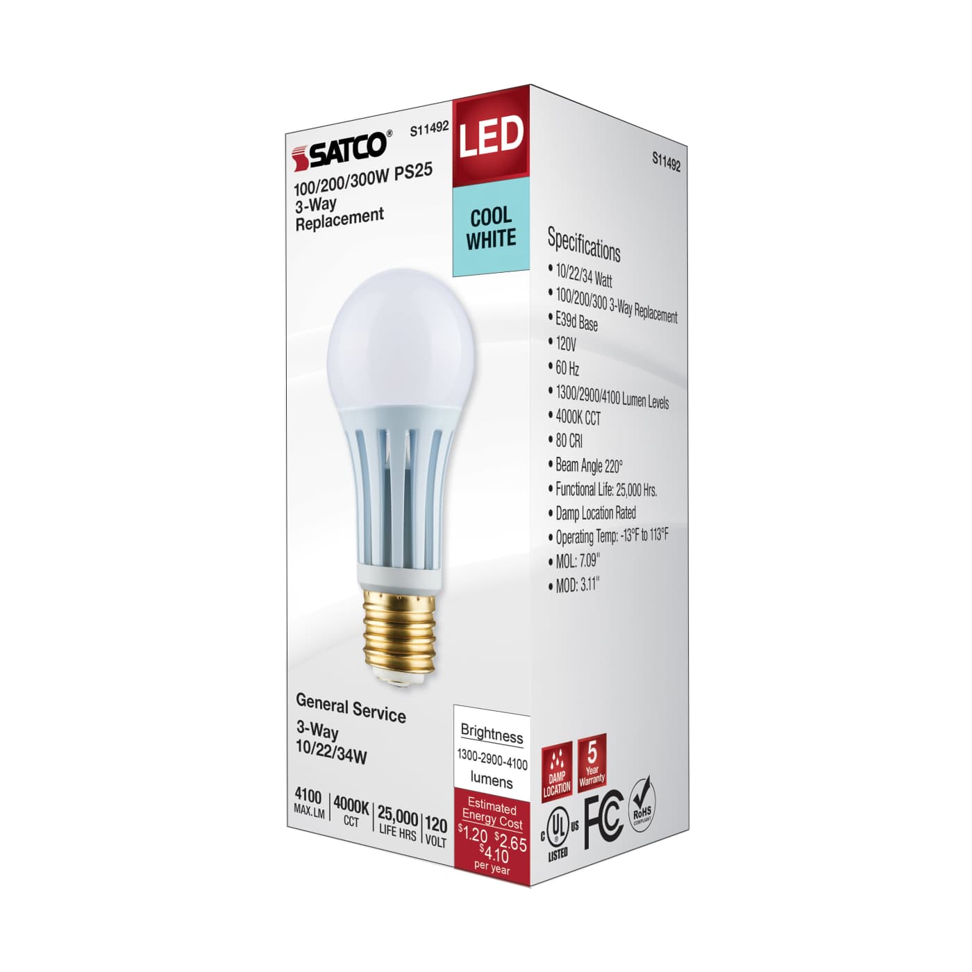 10/22/34PS25/3WAY/LED/840/E39D - S11492