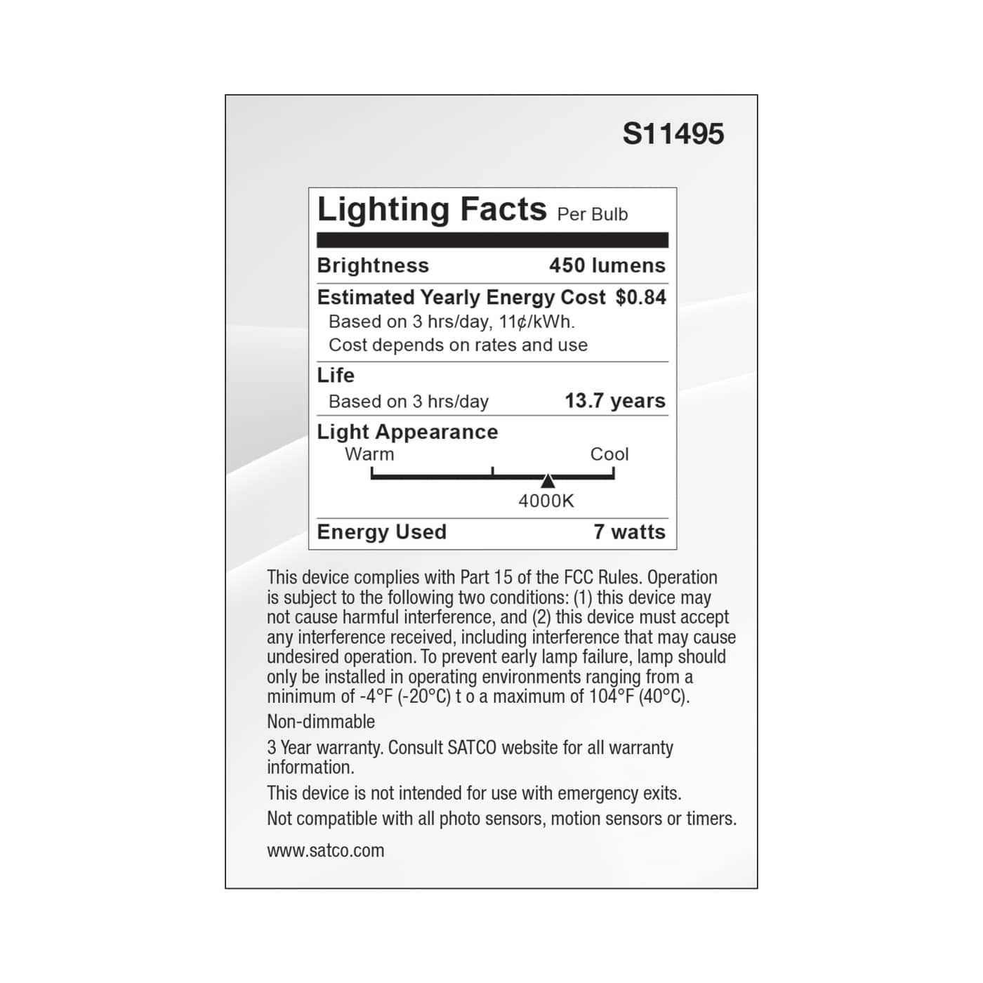 7PAR20/LED/35'/940/120-277V - S11495