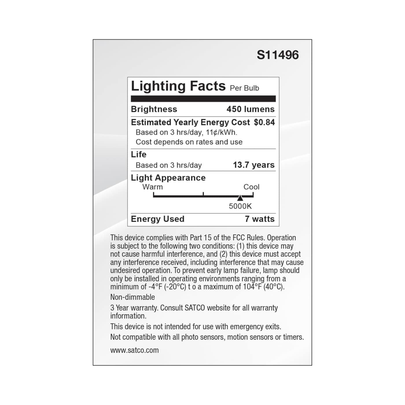 7PAR20/LED/35'/950/120-277V - S11496