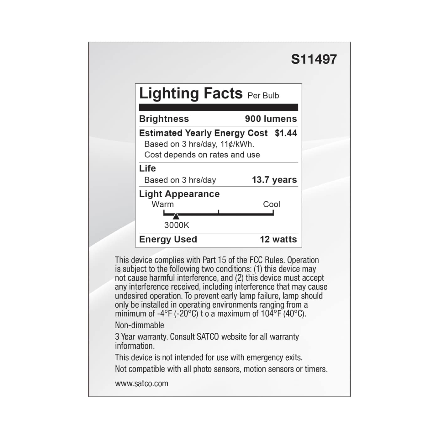 12PAR30L/LED/35'/930/120-277V - S11497