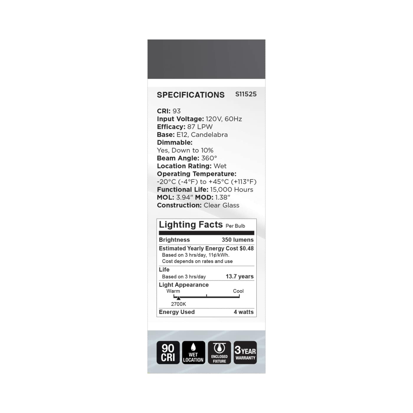 4B11/CL/LED-GF/COIL/927/120V - S11525