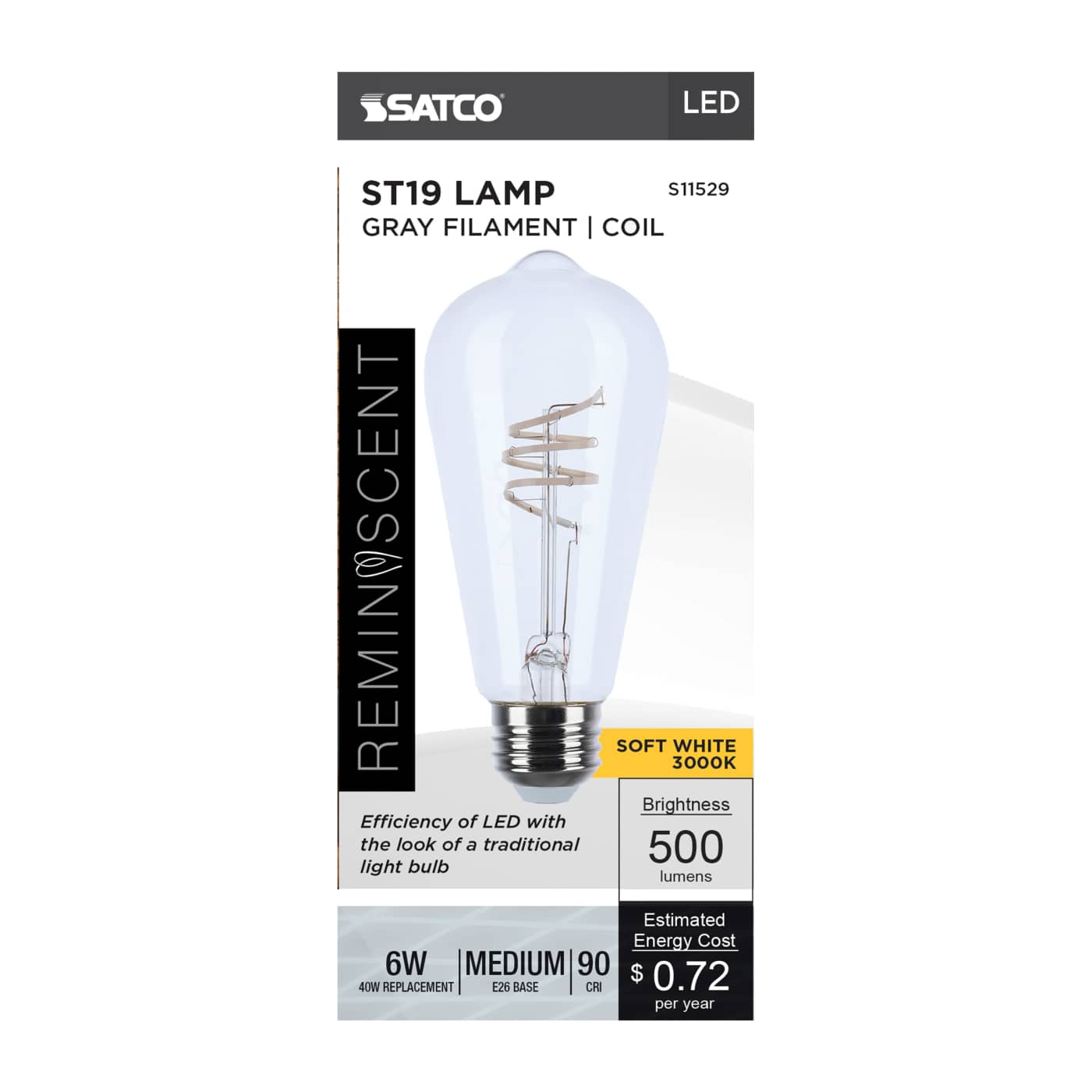 6ST19/CL/LED-GF/COIL/930/E26 - S11529