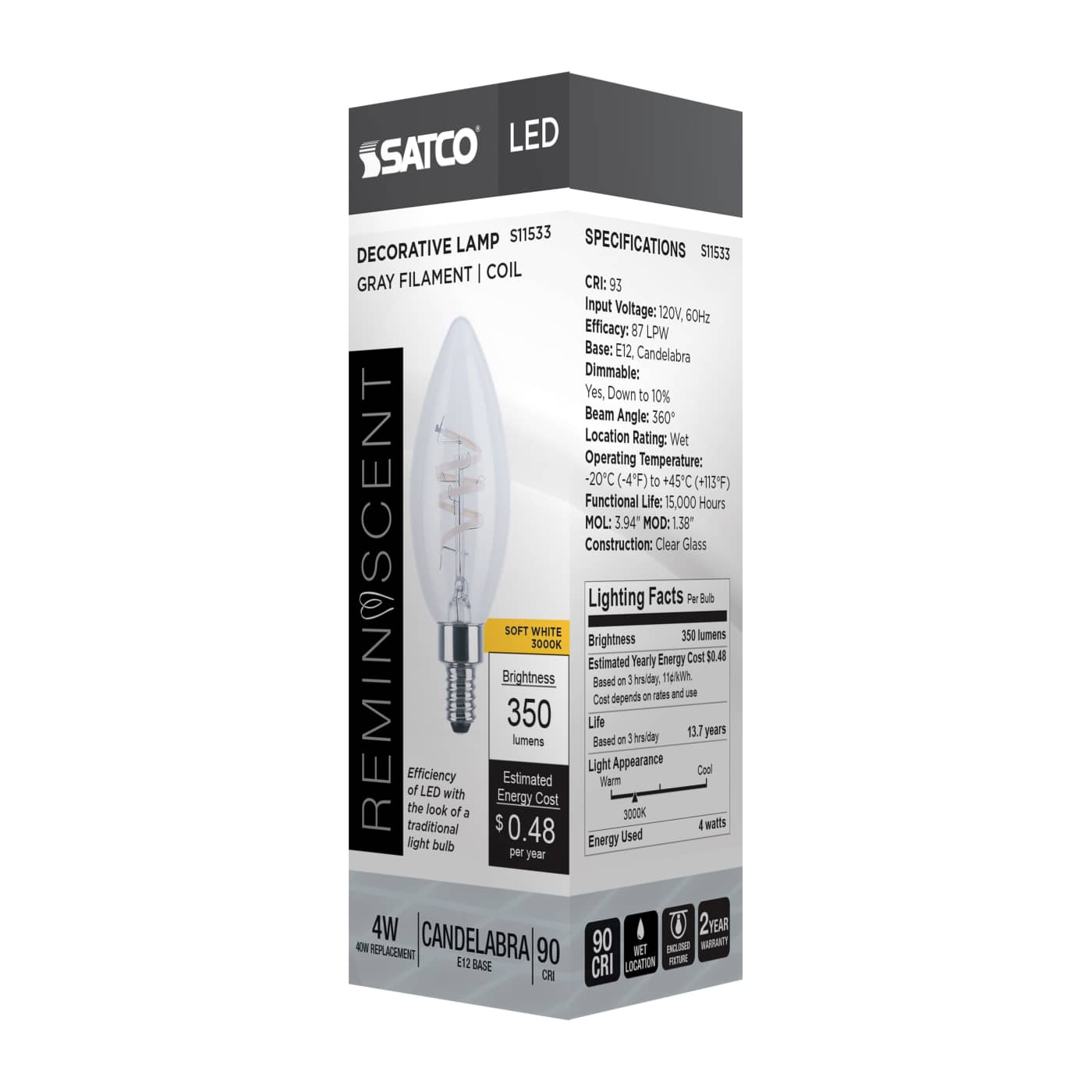 4B11/CL/LED-GF/COIL/930/E12 - S11533