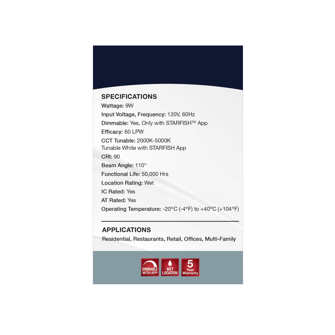 9WLED/DW/4/RGBTW/RND/WH - S11560