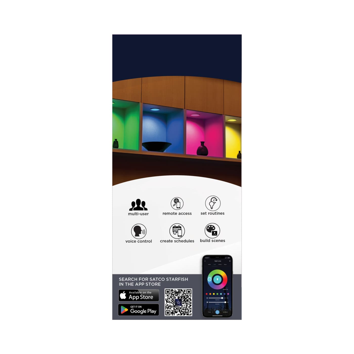 13WLED/RDL/5-6/RGBTW/SQ/WH - S11571