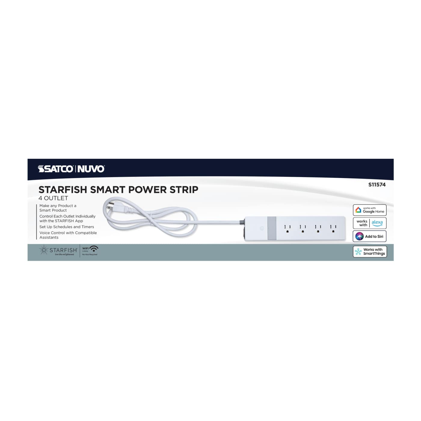 4 OUTLET POWER STRIP/SF - S11574