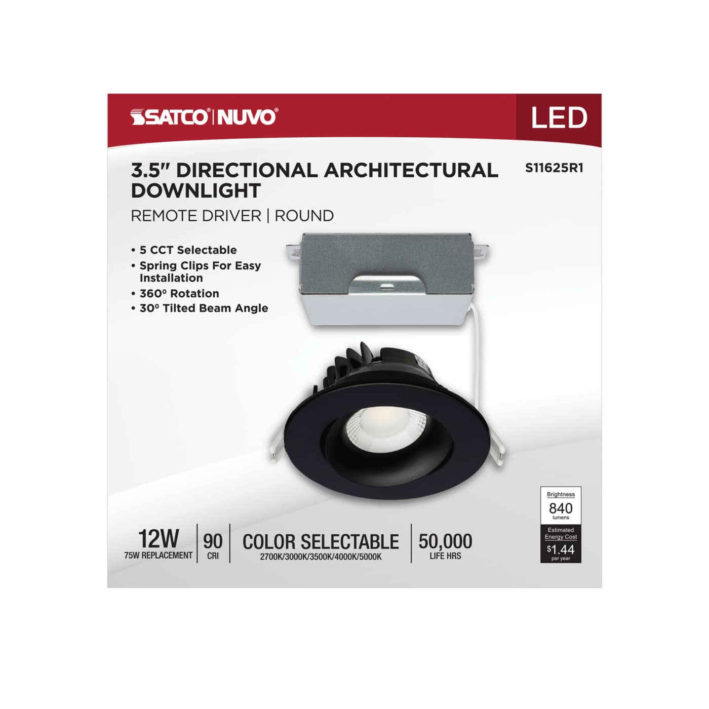 12W/DW/GBL/3.5/CCT/RND/RD/BK - S11625R1