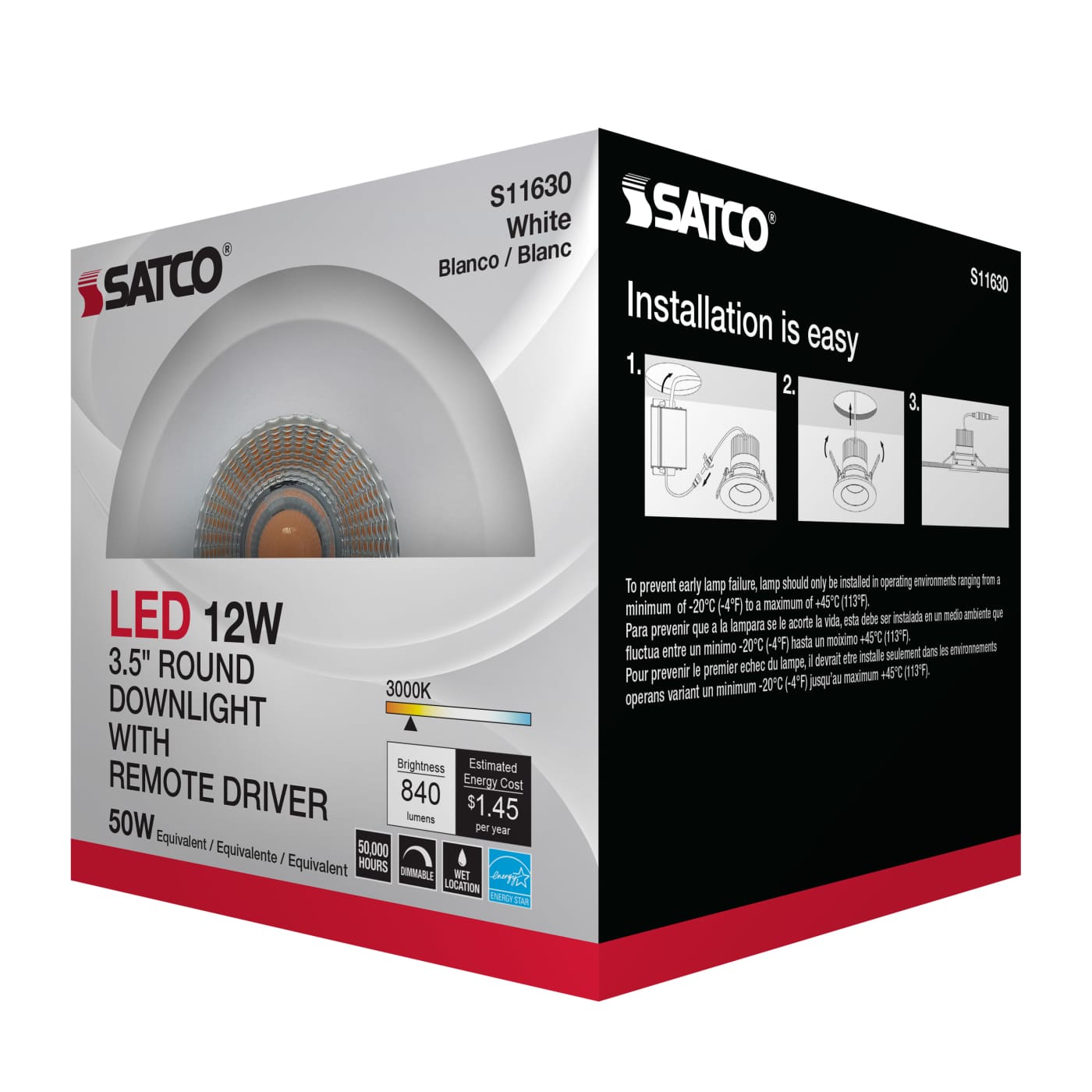 12WLED/DW/DNL3/930/RND/RD/WH - S11630