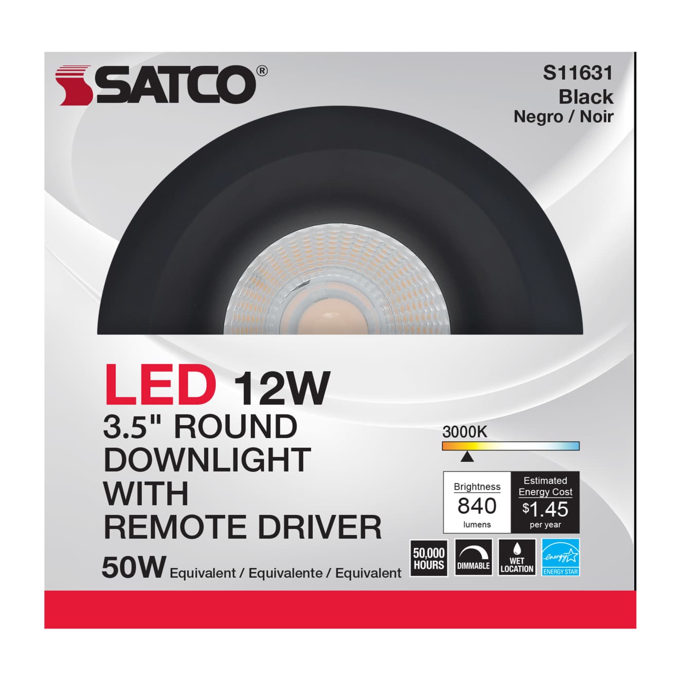 12WLED/DW/DNL3/930/RND/RD/BK - S11631