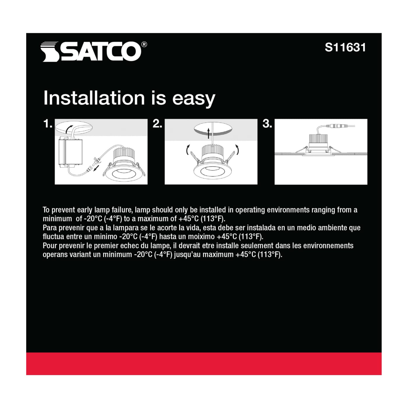 12WLED/DW/DNL3/930/RND/RD/BK - S11631