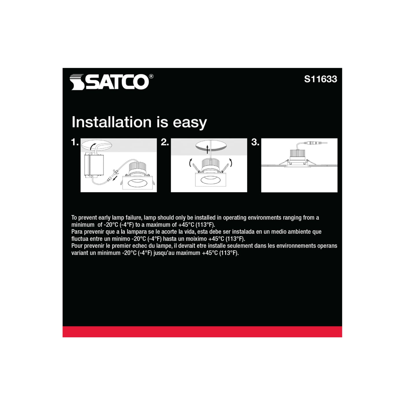 12WLED/DW/DNL3/930/SQ/RD/WH - S11633