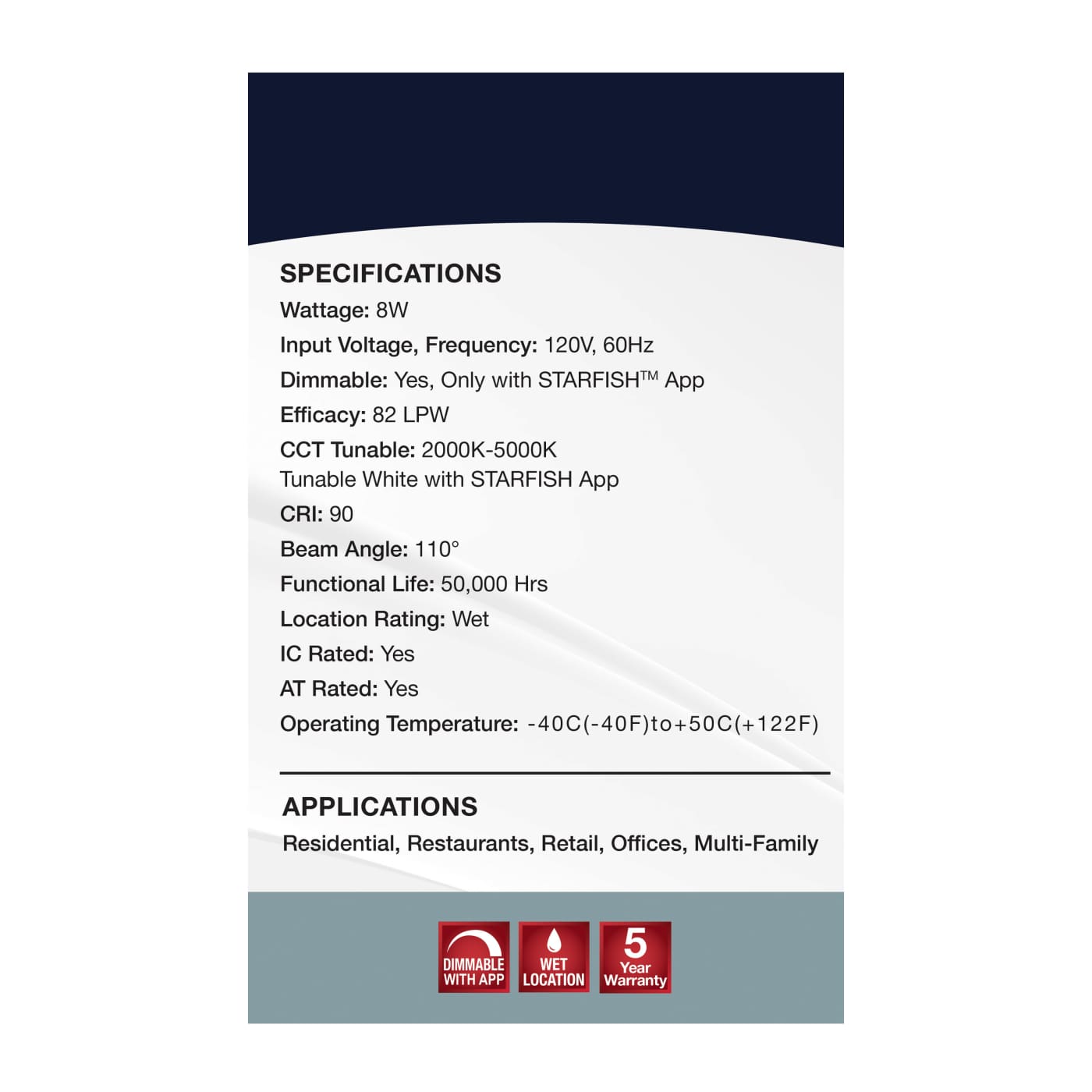 8WLED/DW/4/RGBTW/RND/WH - S11636