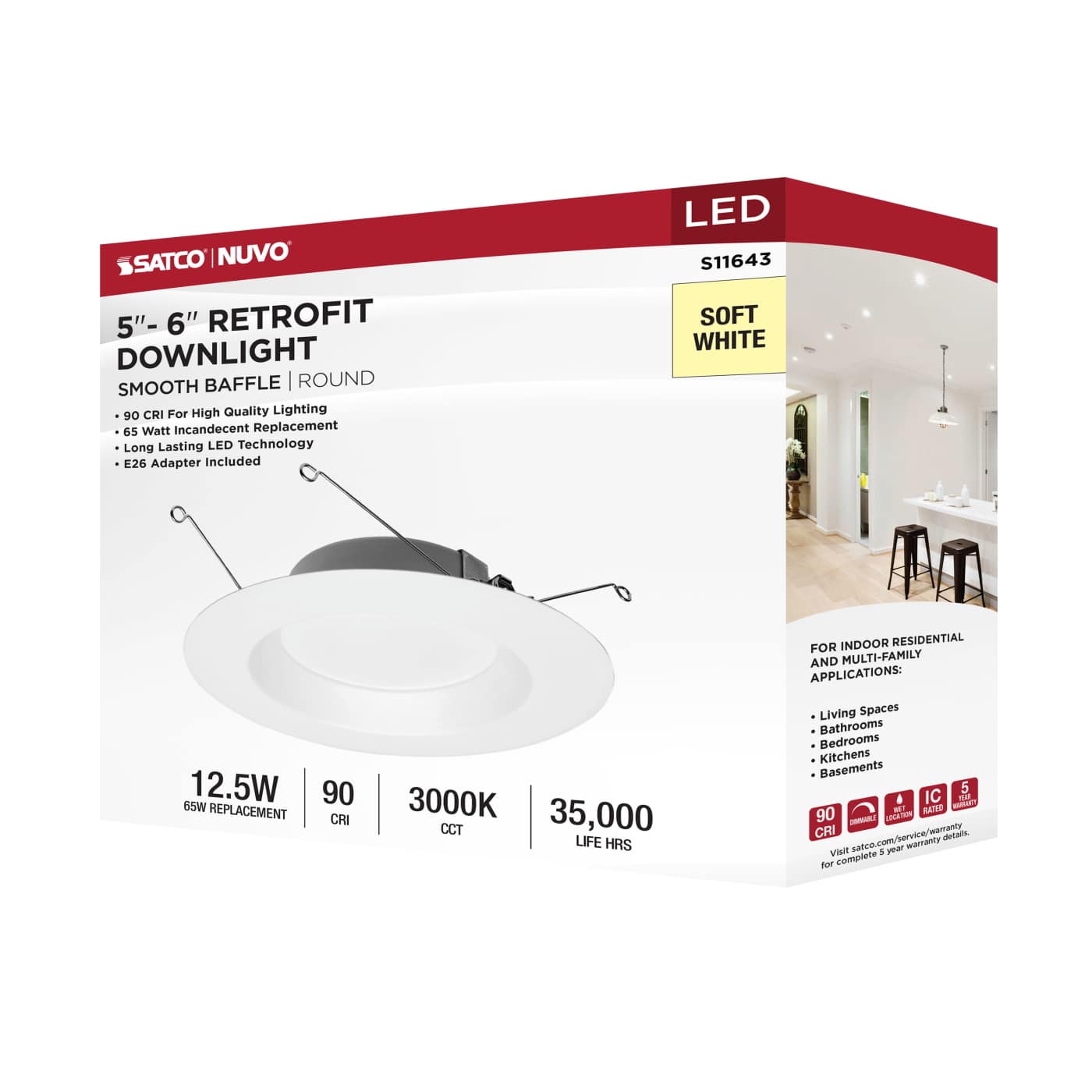 12.5WLED/RDL/5-6/930/120V - S11643