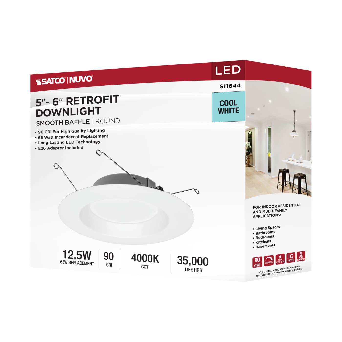 12.5WLED/RDL/5-6/940/120V - S11644