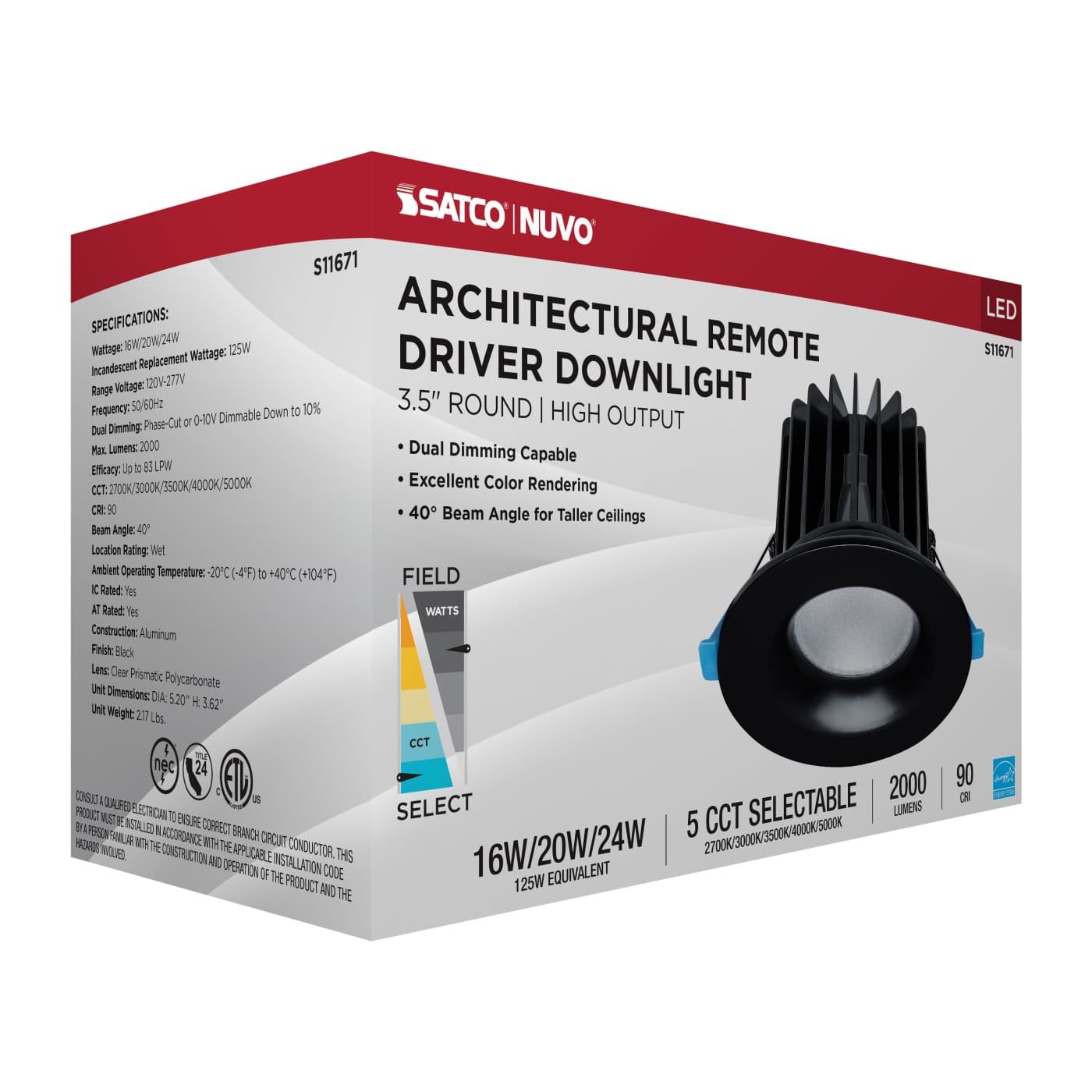 24WLED/DW/DNL3/FS/RND/DD/BK - S11671