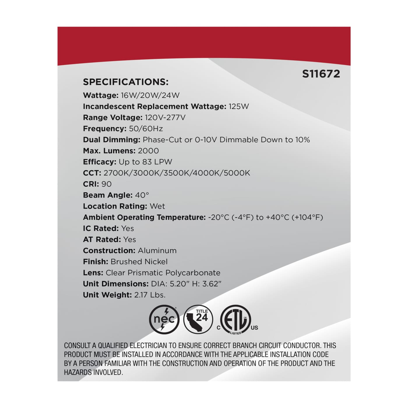 24WLED/DW/DNL3/FS/RND/DD/BN - S11672