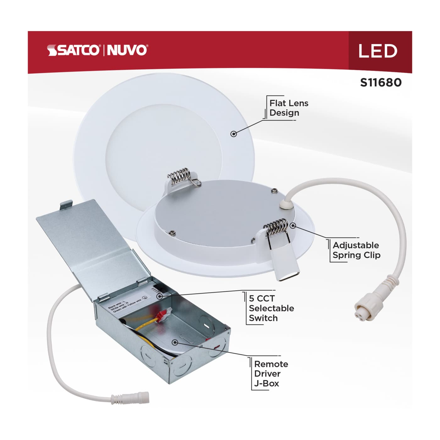 8WLED/DW/4/CCT/RND/FL/RD - S11680