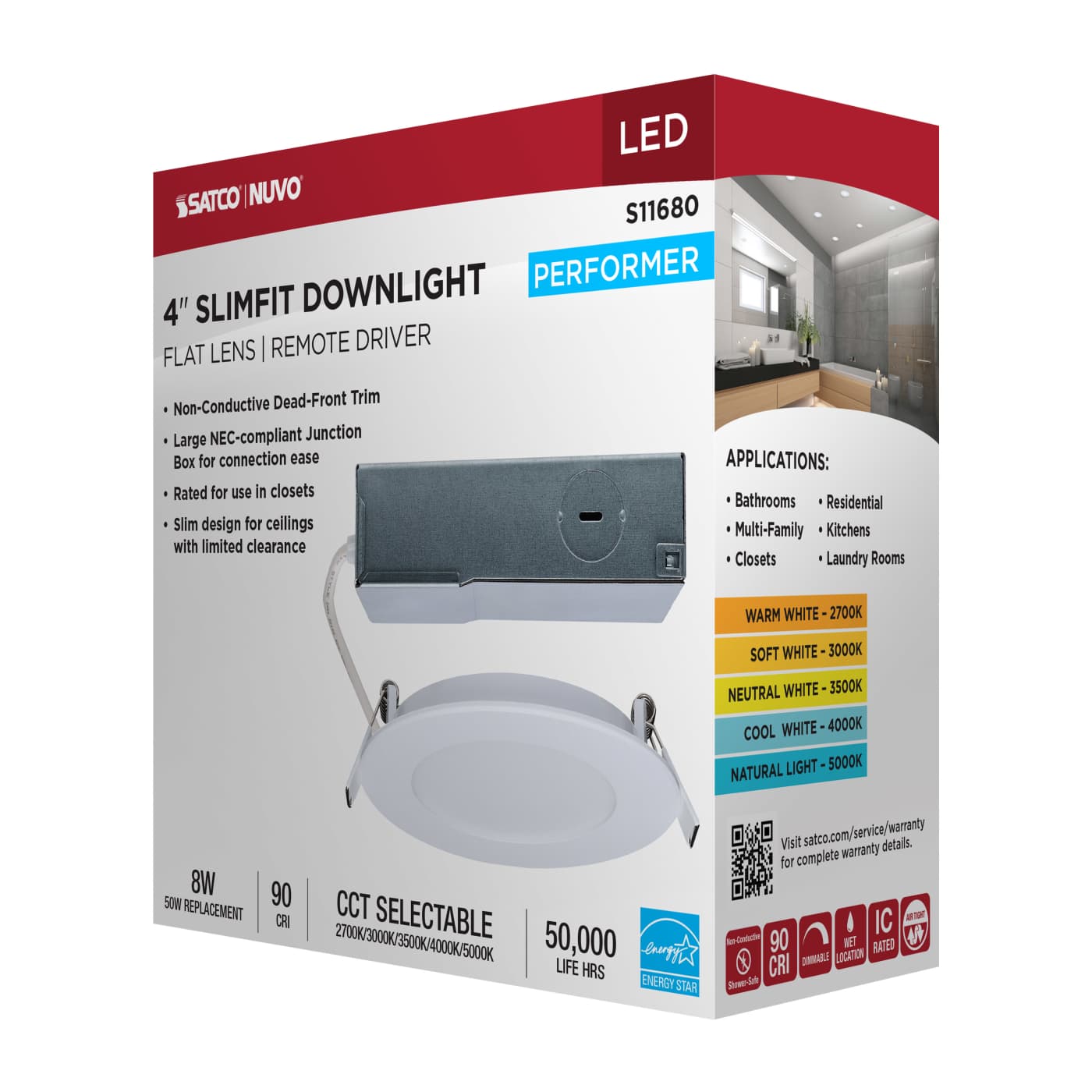 8WLED/DW/4/CCT/RND/FL/RD - S11680