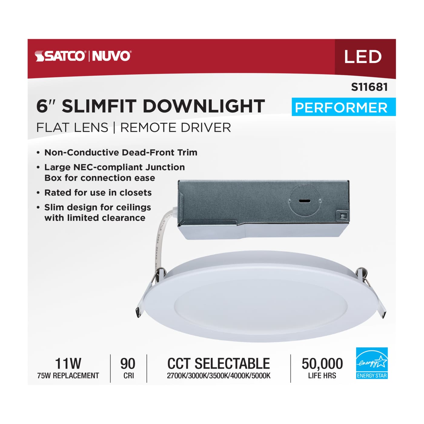 11WLED/DW/6/CCT/RND/FL/RD - S11681