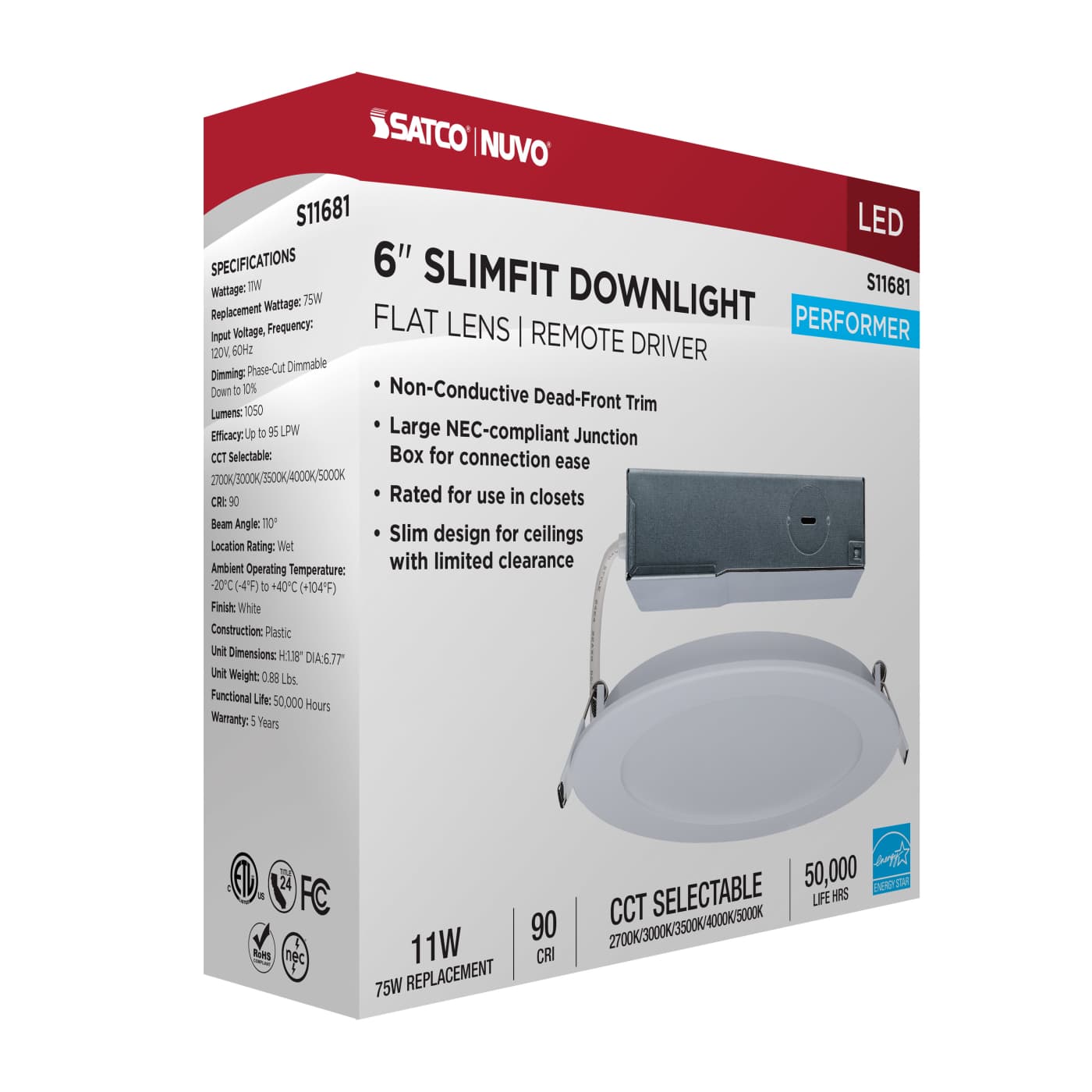 11WLED/DW/6/CCT/RND/FL/RD - S11681