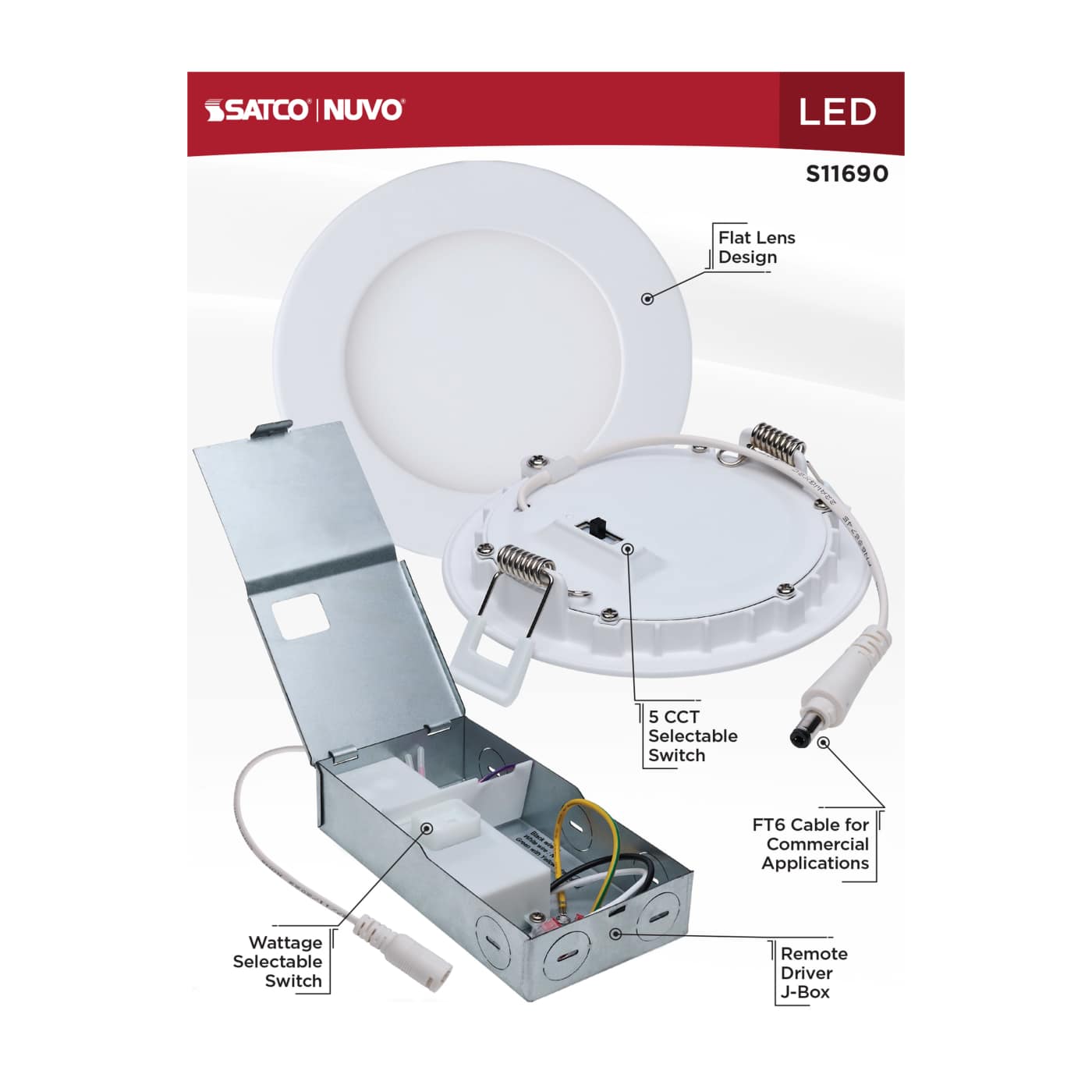 12WLED/DW/4/FS/RND/FL/DD - S11690