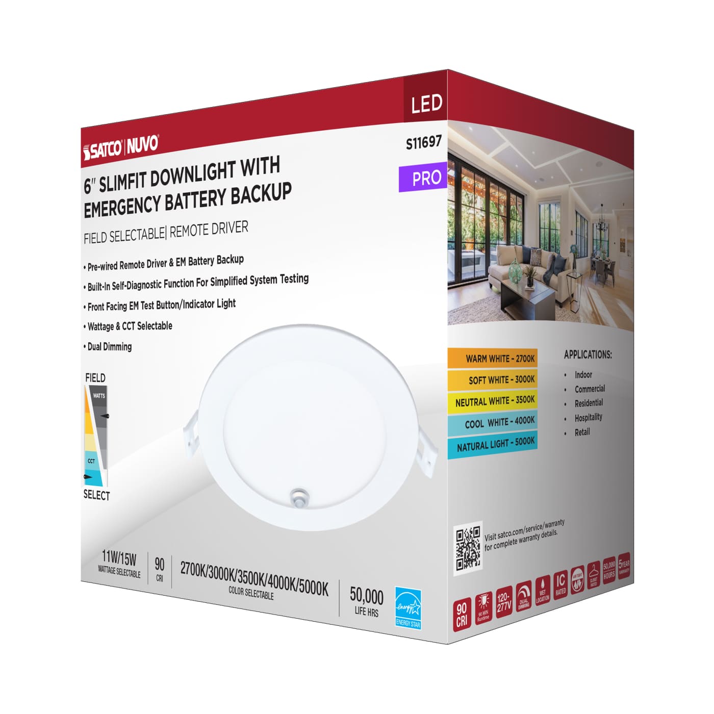 15WLED/DW/6/FS/RND/FL/DD/EM - S11697