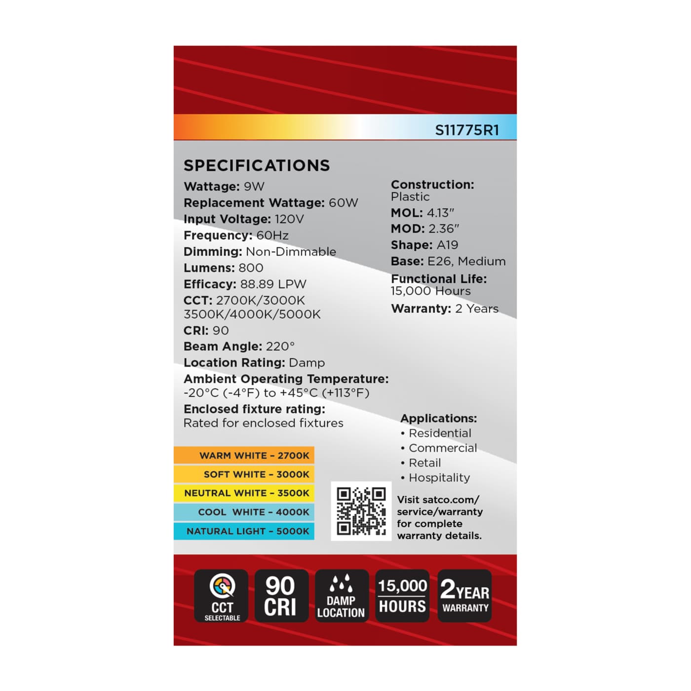 9A19L/9CCT5/E26/PWHF/4PK - S11775R1