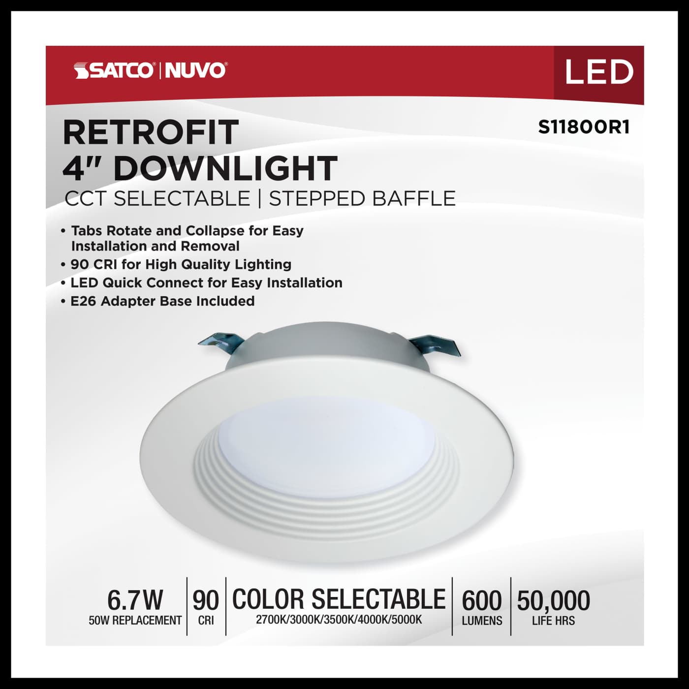 6.7WLED/RDL/4/5CCT-SEL/RD - S11800R1