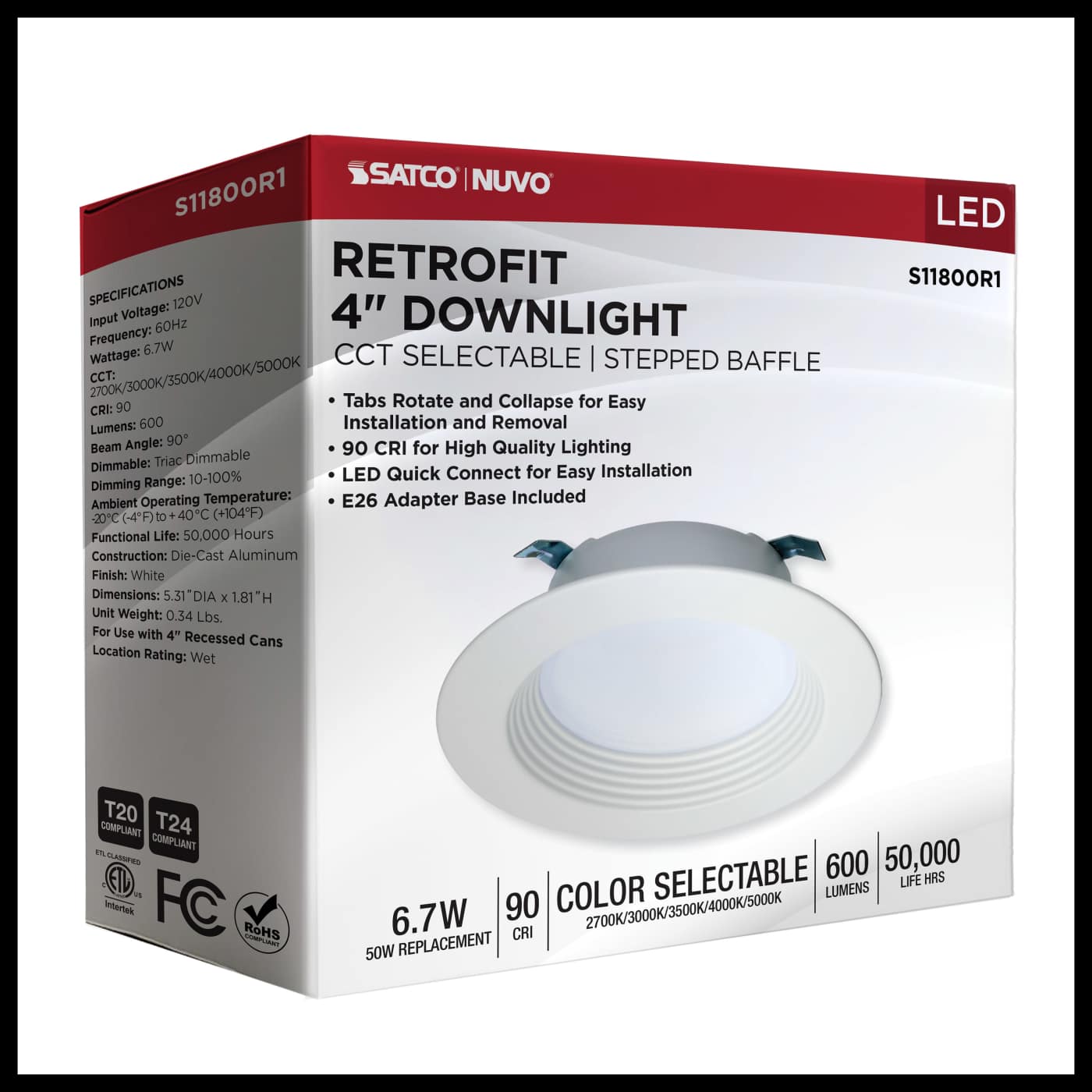 6.7WLED/RDL/4/5CCT-SEL/RD - S11800R1