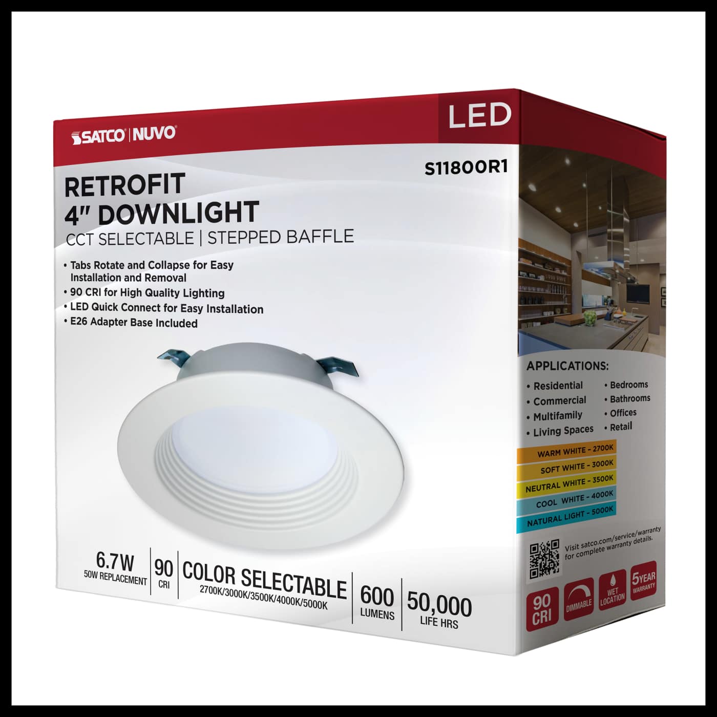 6.7WLED/RDL/4/5CCT-SEL/RD - S11800R1