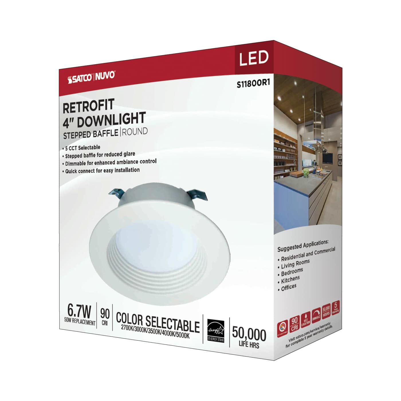 6.7WLED/RDL/4/5CCT-SEL/RD - S11800R1