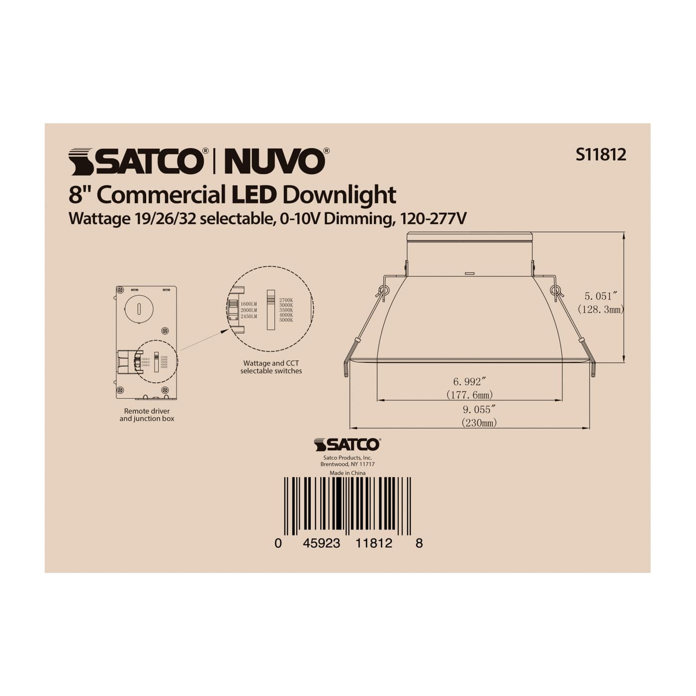 32WLED/CDL/8/ADJ-CCT/80D - S11812