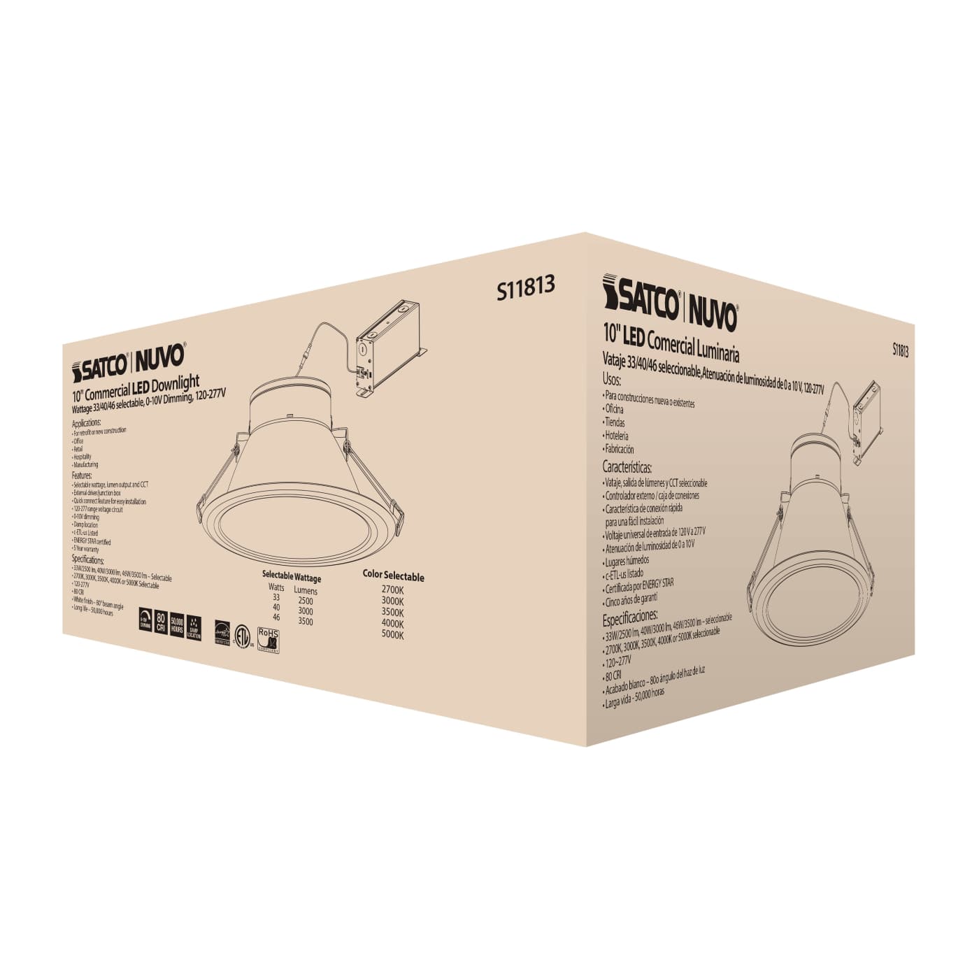 46WLED/CDL/10/ADJ-CCT/80D - S11813