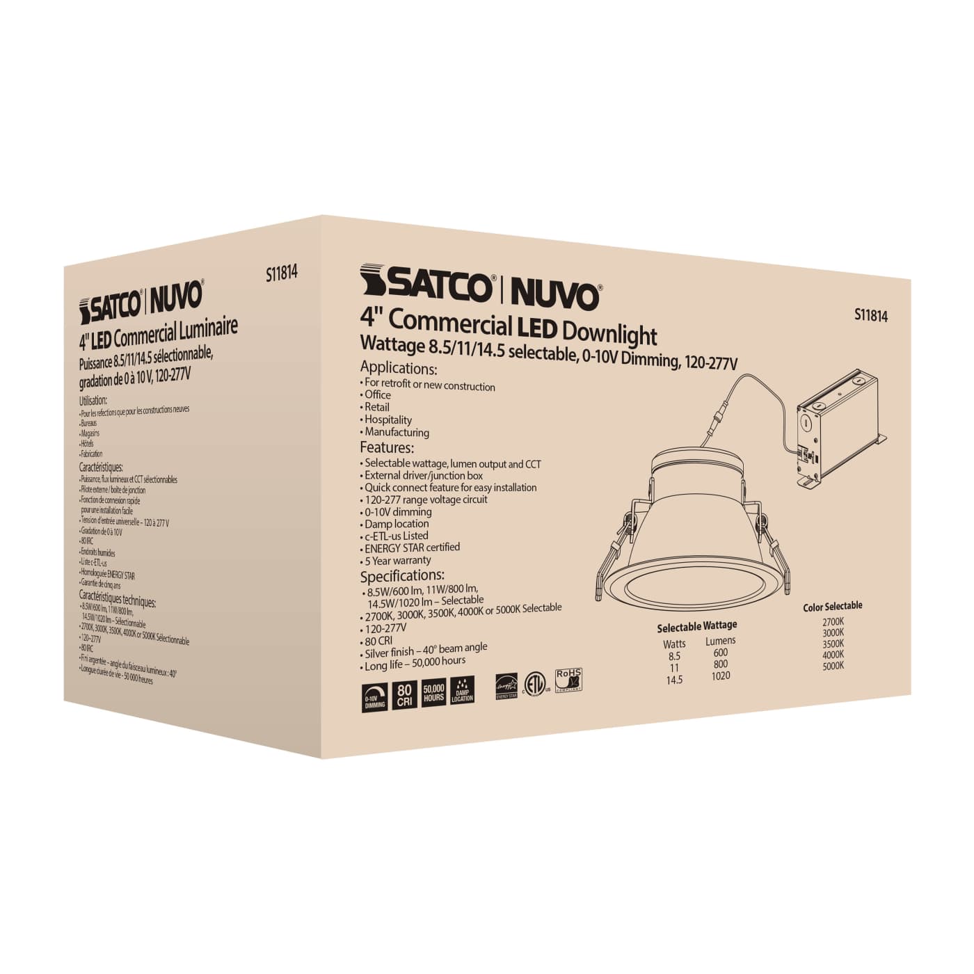 14.5WLED/CDL/4/ADJ-CCT/40D - S11814