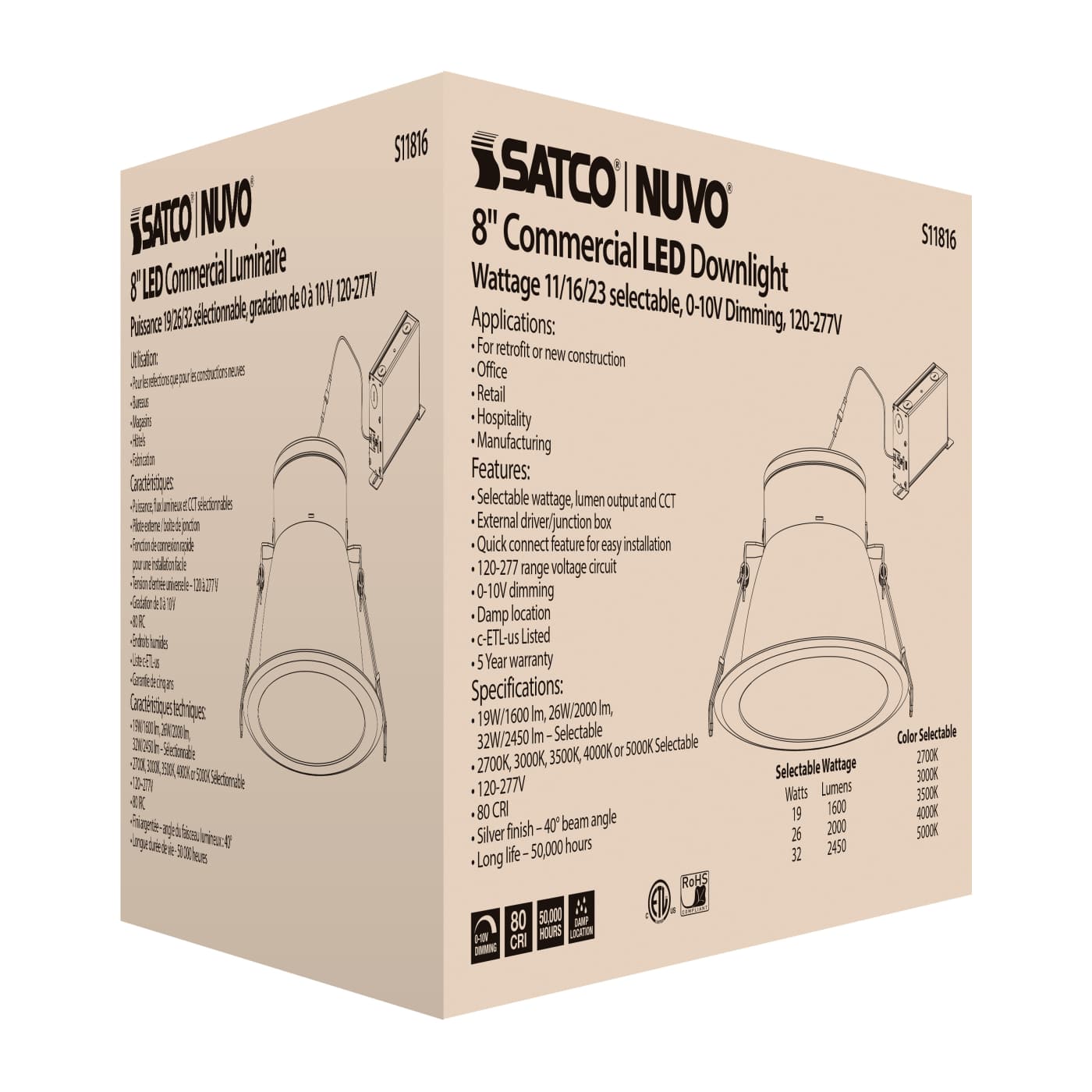 32WLED/CDL/8/ADJ-CCT/40D - S11816