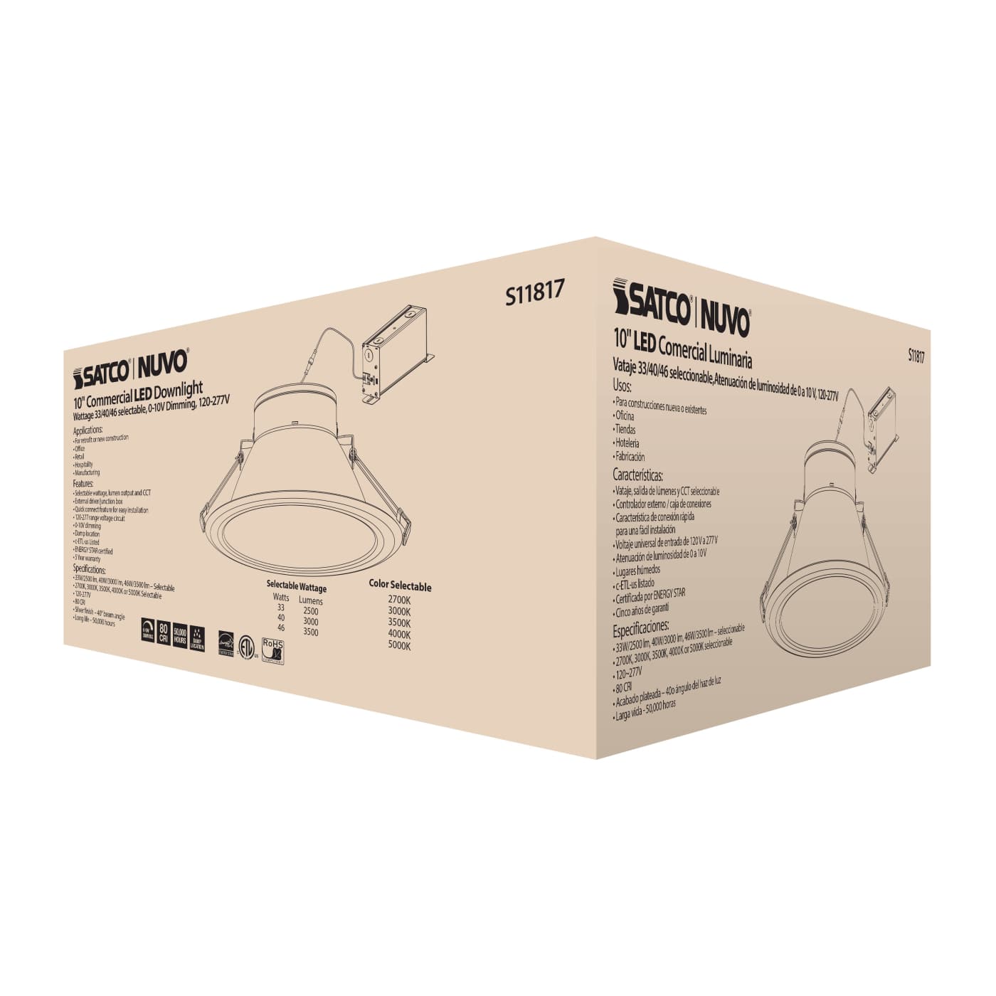 46WLED/CDL/10/ADJ-CCT/40D - S11817