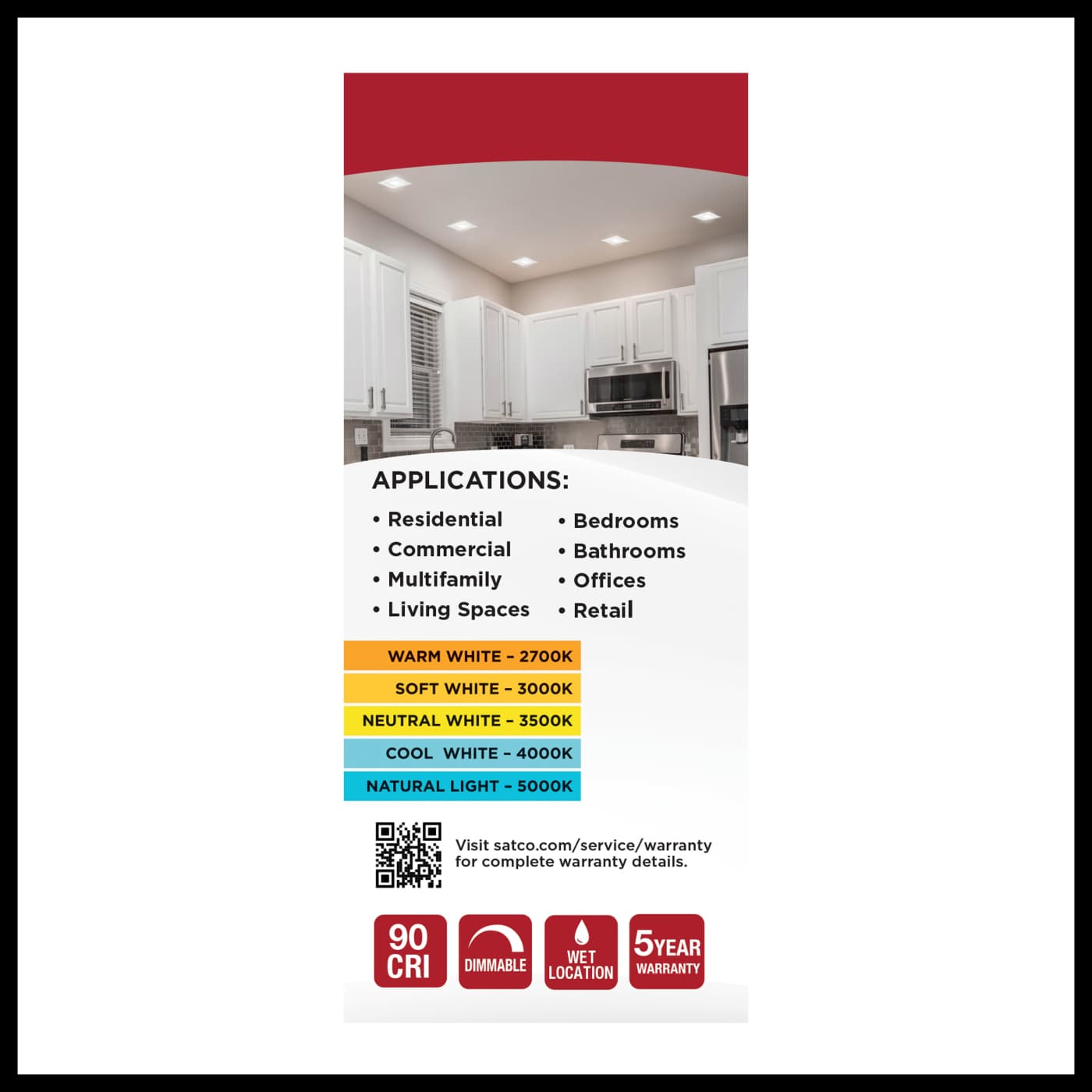 6.7WLED/RDL/4/5CCT-SEL/SQ - S11820R1