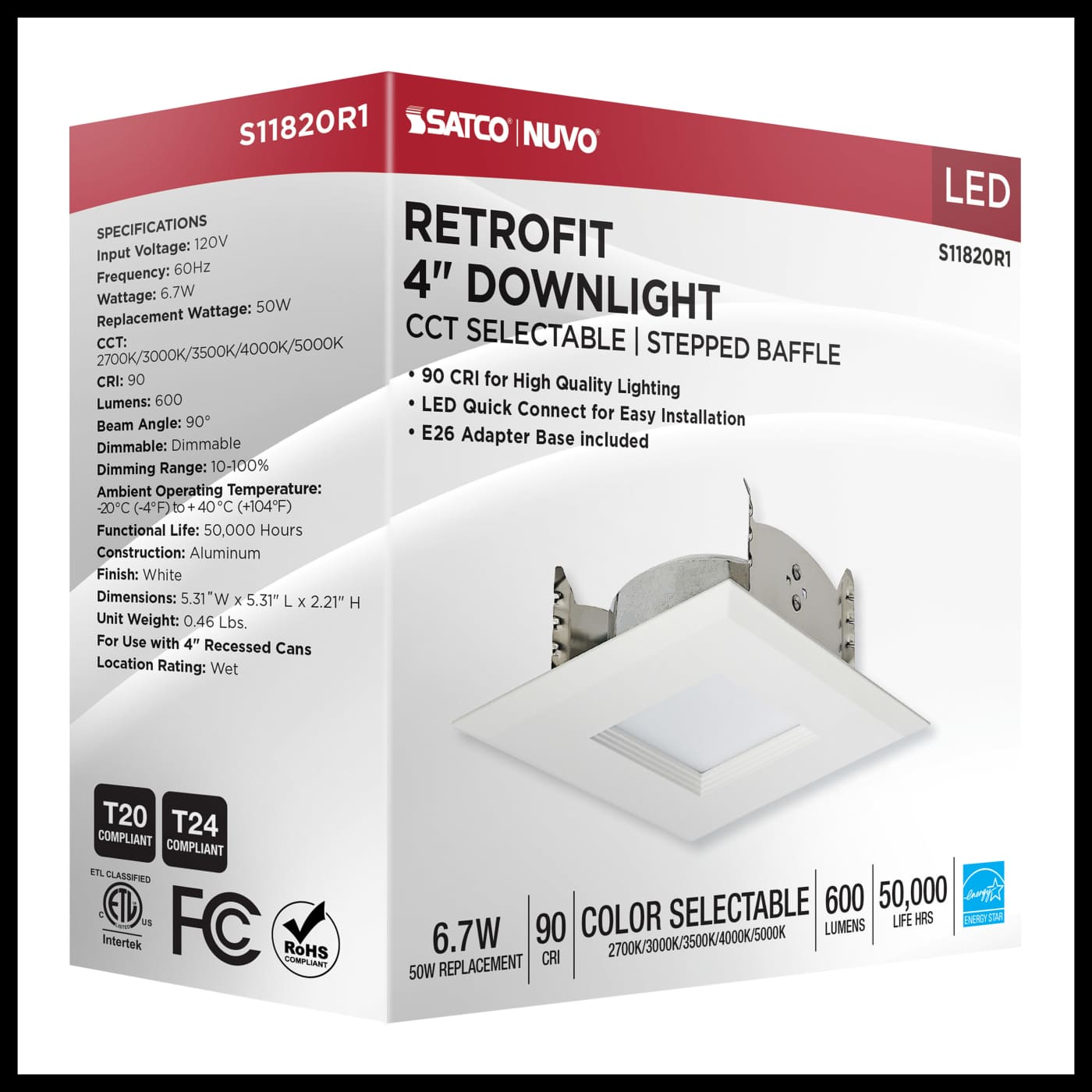 6.7WLED/RDL/4/5CCT-SEL/SQ - S11820R1