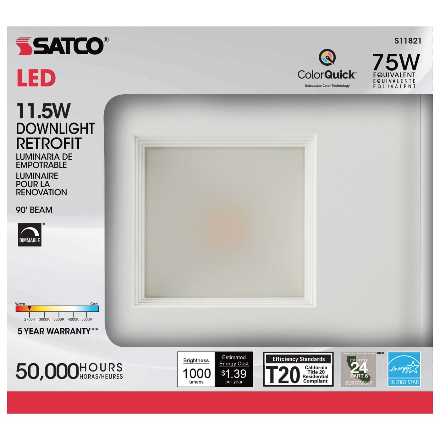11.5WLED/RDL/SQ/5-6/CCT-SEL - S11821