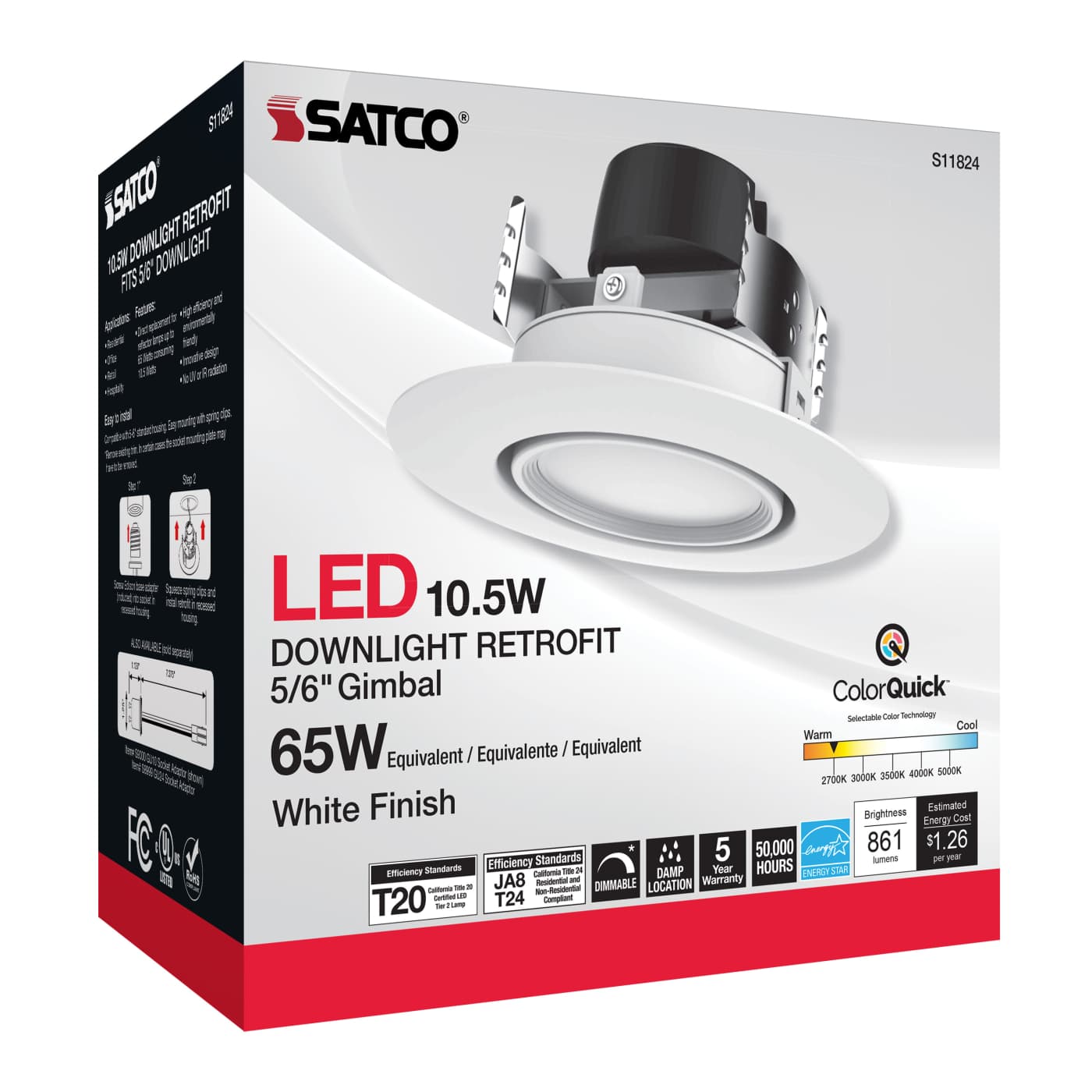 10.5WLED/DIR/5-6/90'/CCT-SEL - S11824