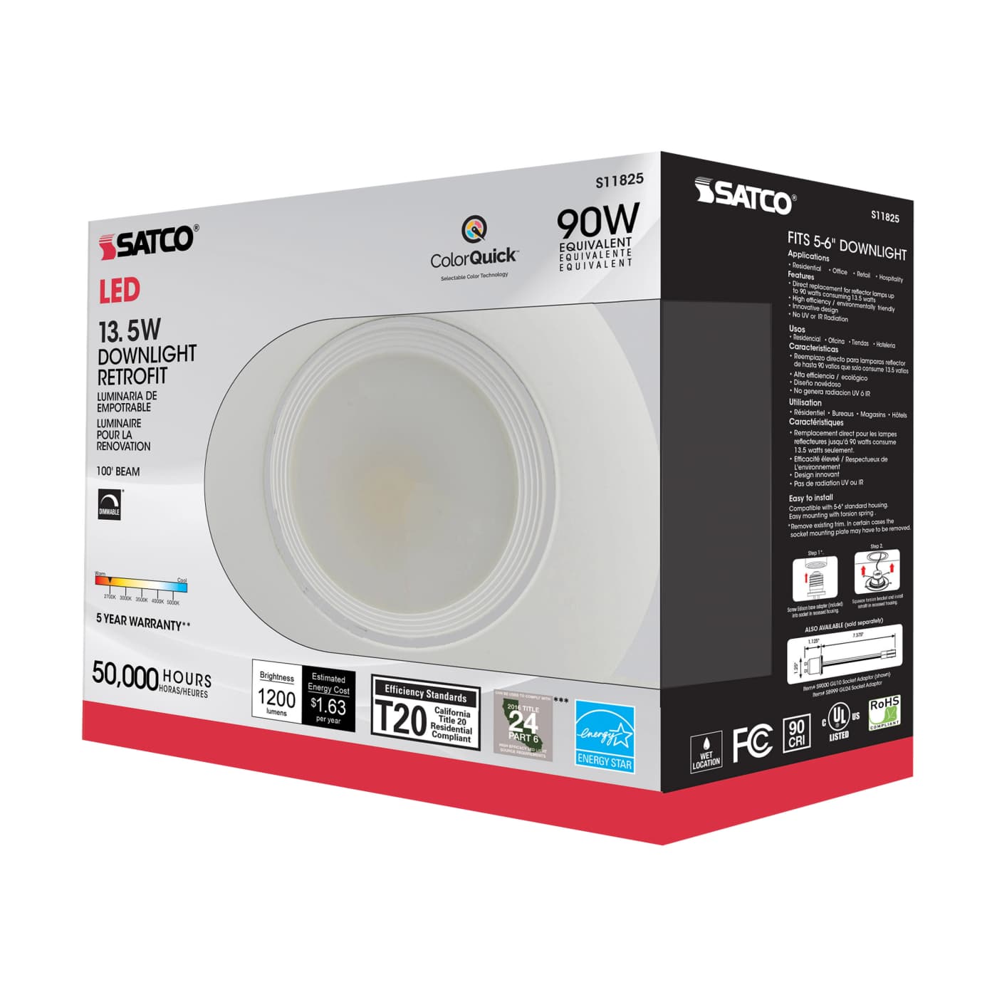 13.5WLED/RDL/5-6/CCT-SEL/120V - S11825