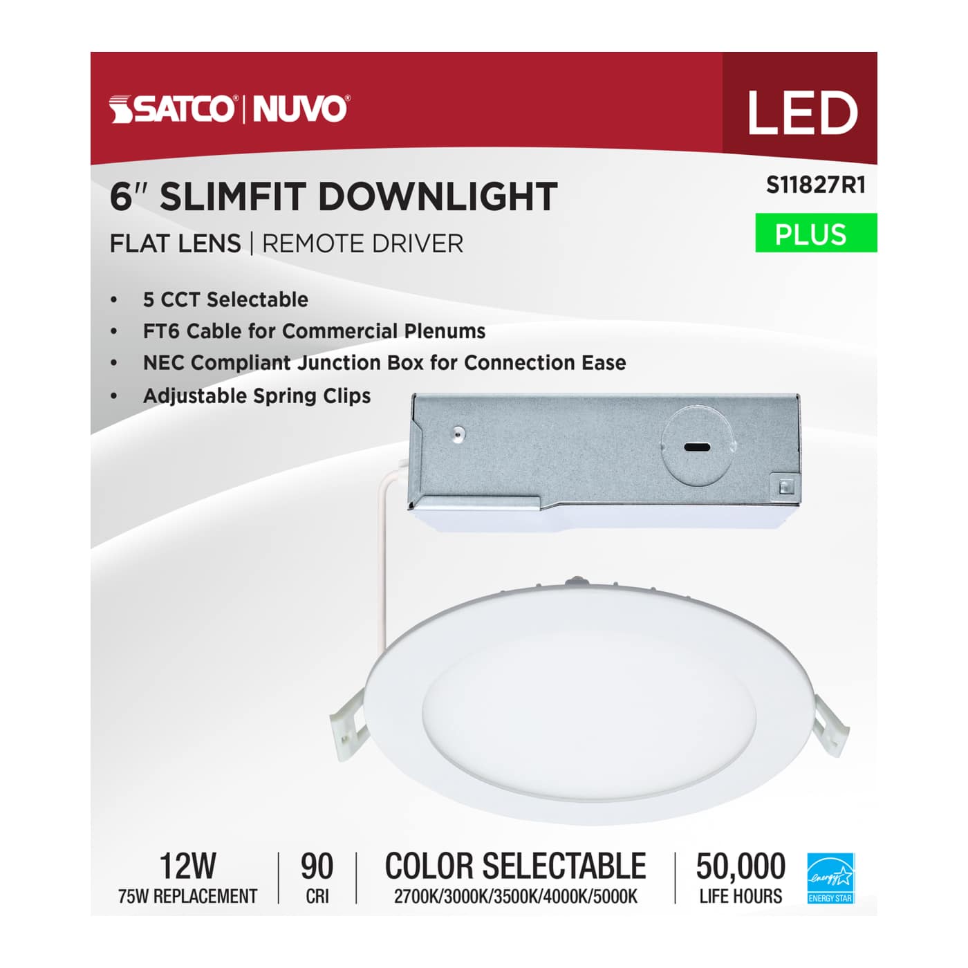 12WLED/DW/EL/6/CCT-SEL/RND/RD - S11827R1