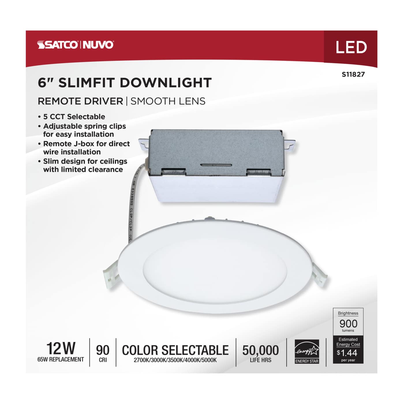 12WLED/DW/EL/6/CCT-SEL/RND/RD - S11827